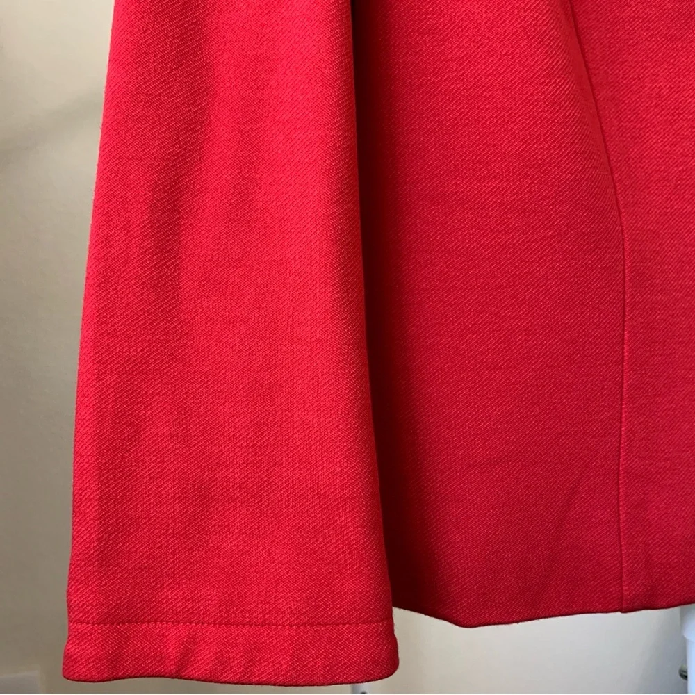 Cabi Love Carol Collection Blazer Jacket Women's Bow Beau Gold Button Red Size 6